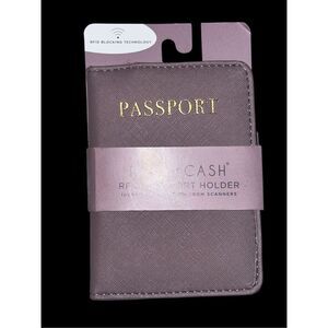 NEW WITH TAGS Ruby + Cash RFID Passport Holder - Purplesmoke